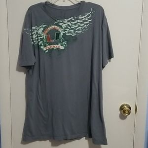My U XXL Miami Hurricanes Football Gray Shirt